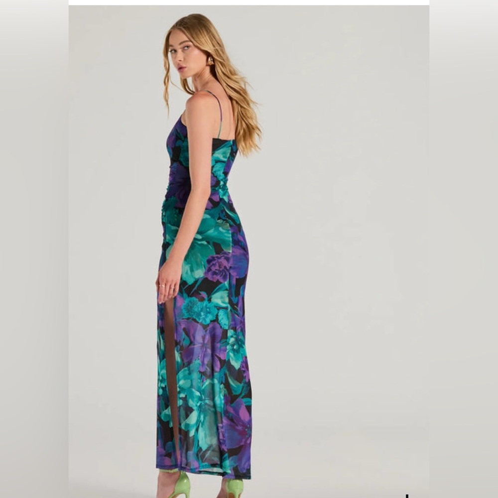 Vacay Mode Tropical Floral Mesh Maxi Dress - Picture 2 of 5